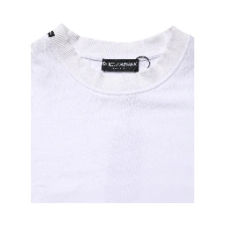 White Cotton Crew Neck Sweatshirt Sweater