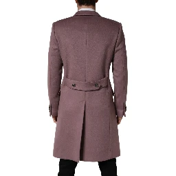 Brown Double Breasted Men Trench Coat Jacket