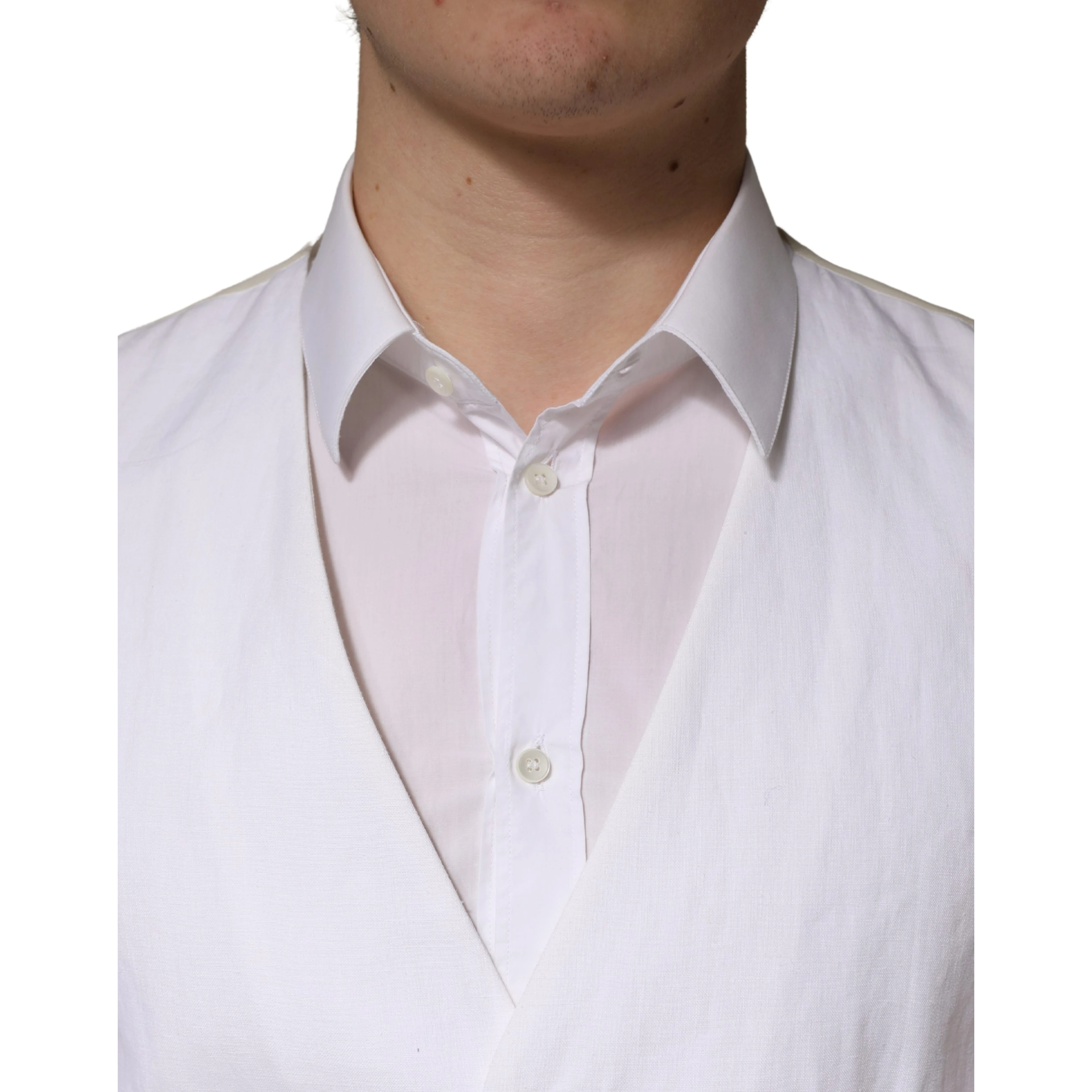 White SARTORIA Linen 2 Piece Men Formal Suit