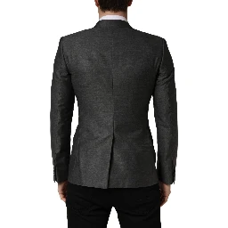 Dark Gray Wool Slim Fit Coat Jacket Blazer