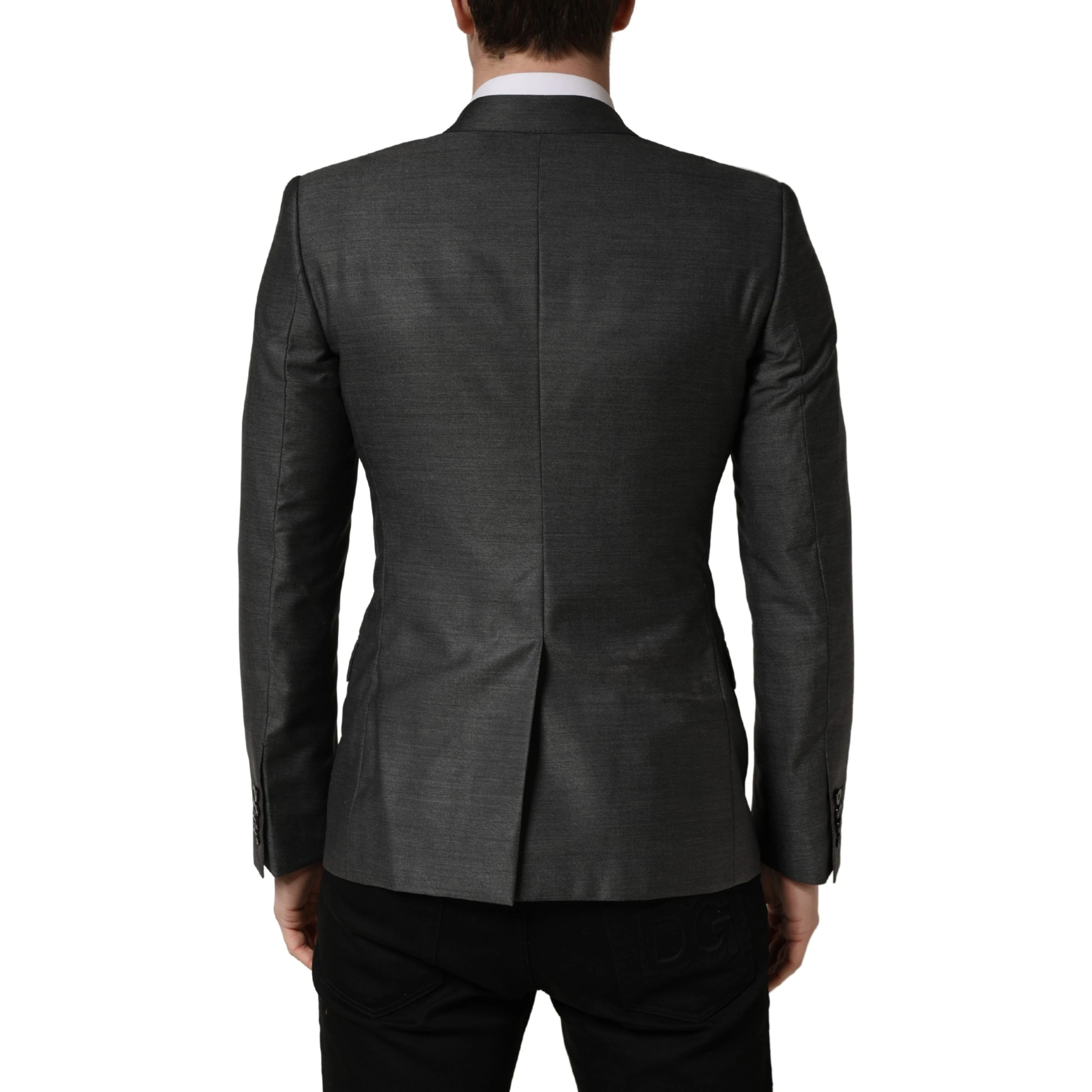 Dark Gray Wool Slim Fit Coat Jacket Blazer