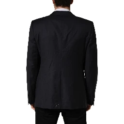 Black Wool Slim Fit Coat Men Jacket Blazer