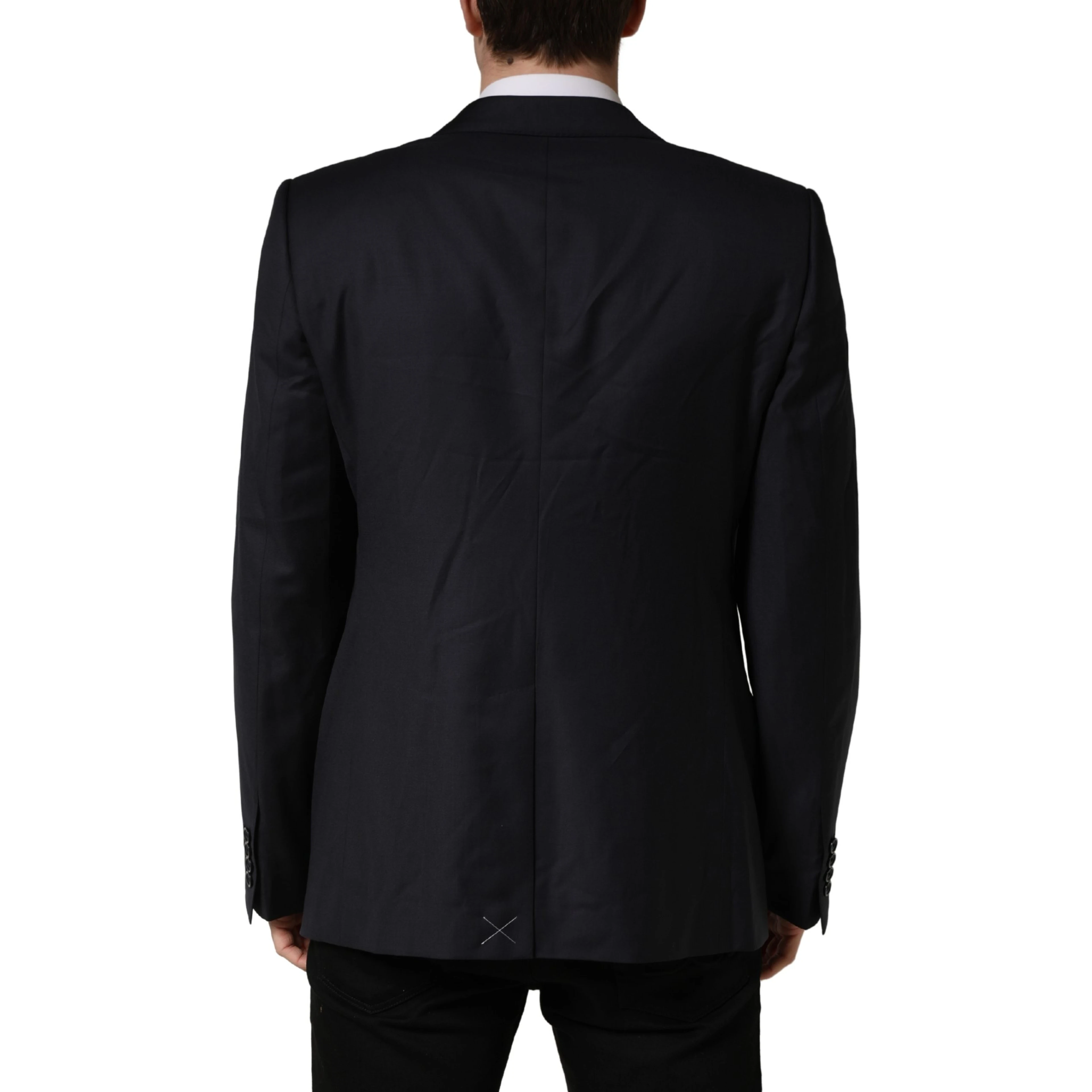 Black Wool Slim Fit Coat Men Jacket Blazer