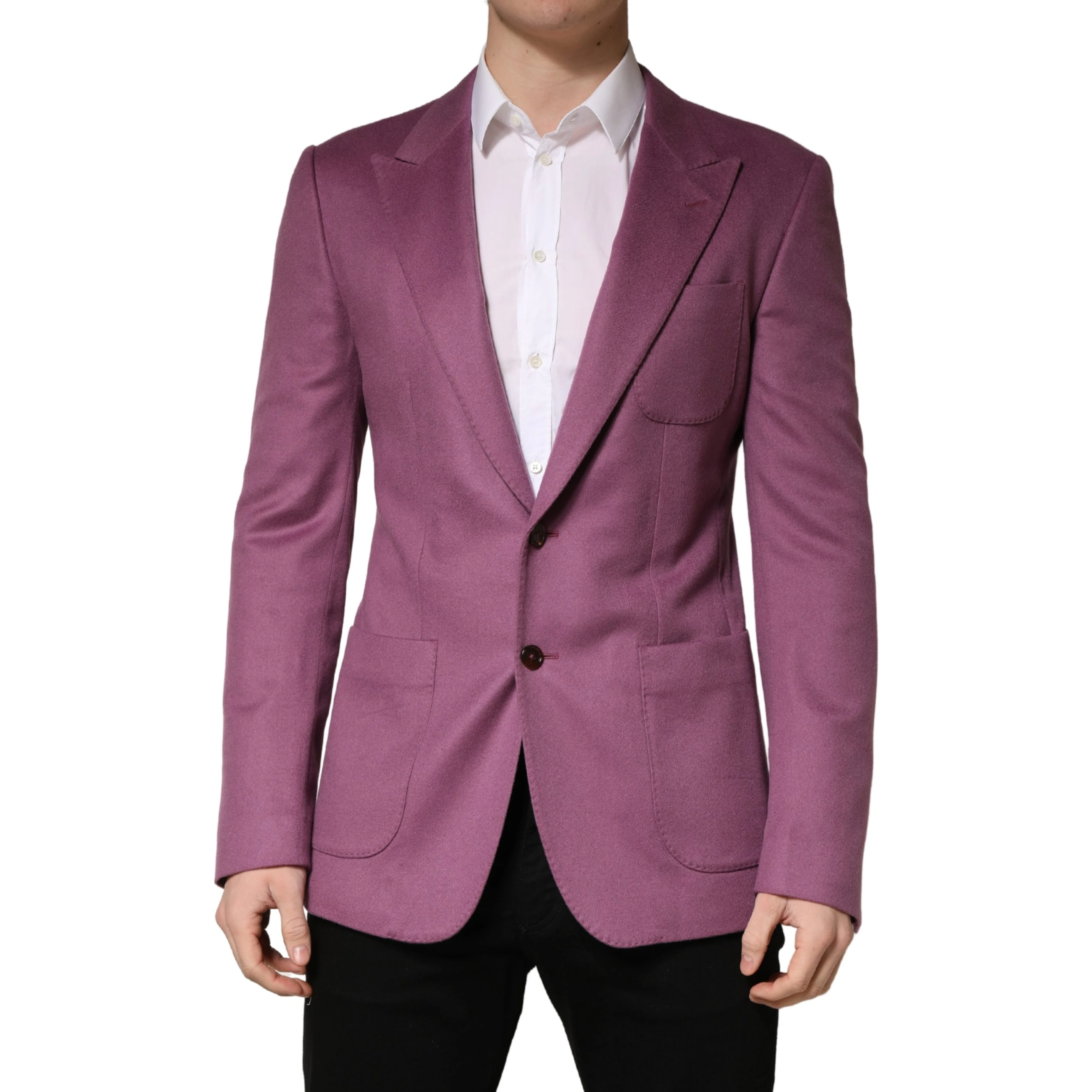 Purple Cashmere Slim Fit Coat Jacket Blazer