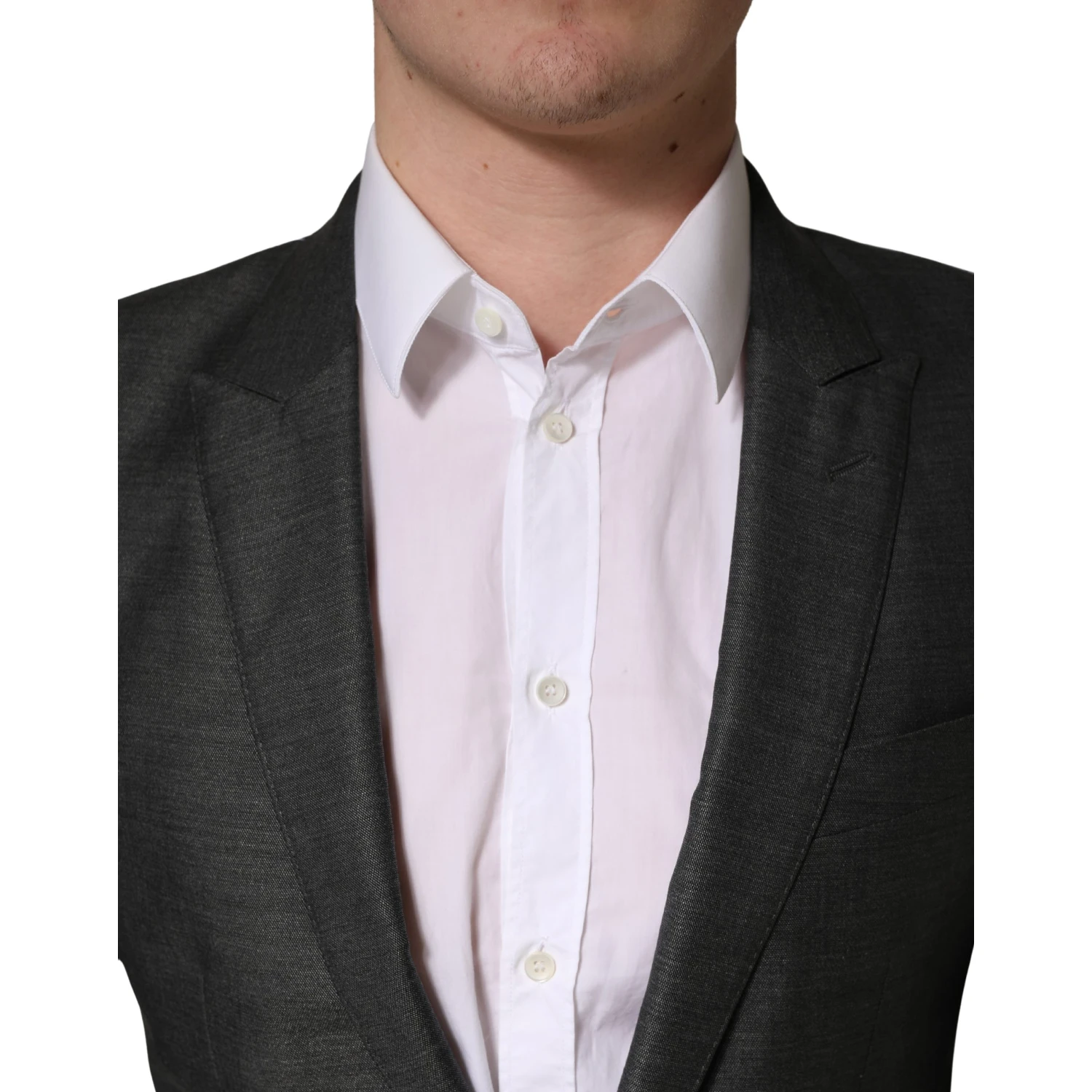 Dark Gray Wool Slim Fit Coat Jacket Blazer