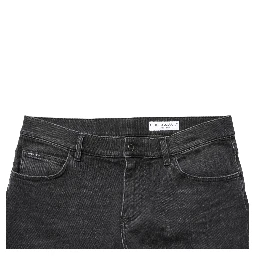 Black Cotton Stretch Regular SkinnyDenim Jeans
