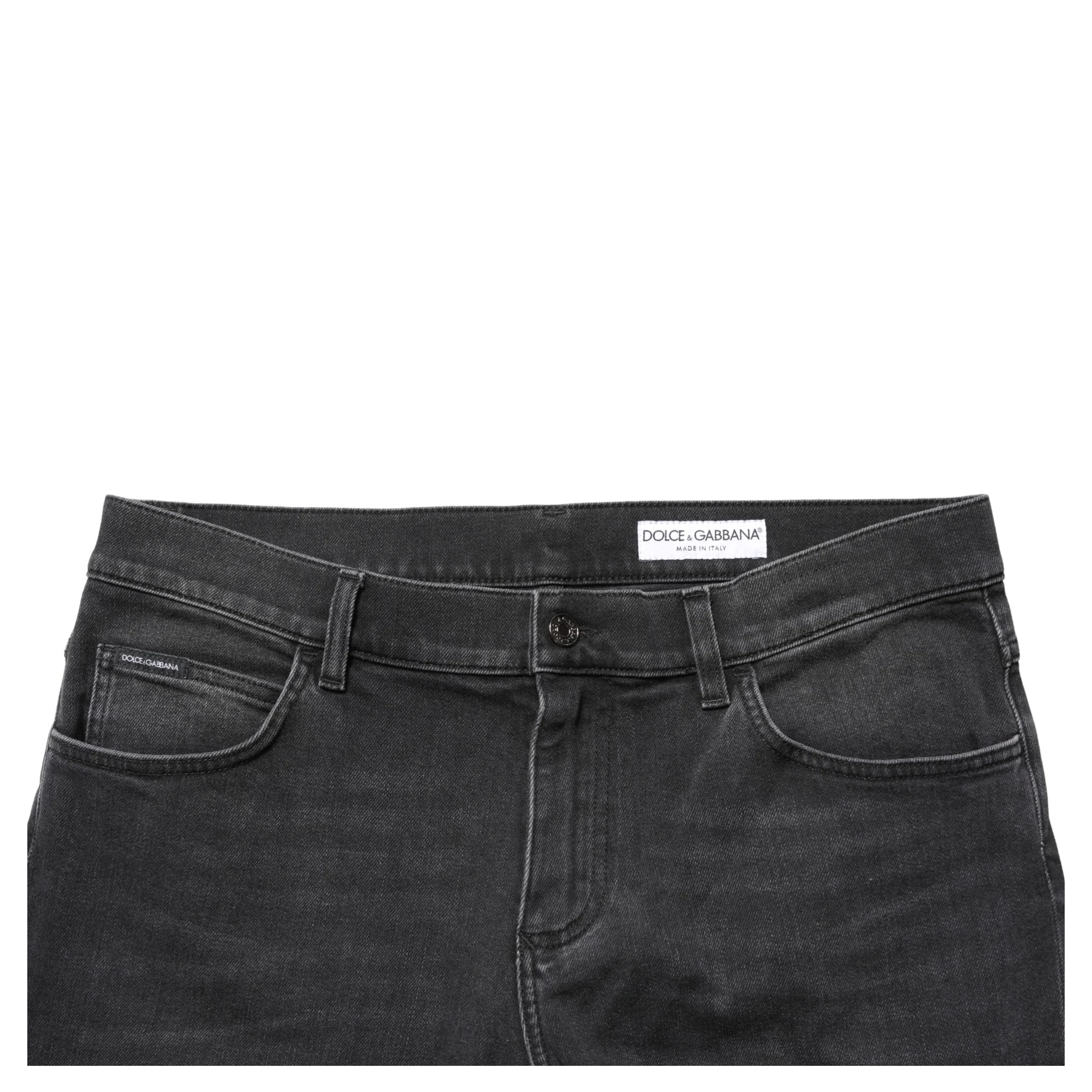 Black Cotton Stretch Regular SkinnyDenim Jeans