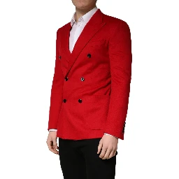 Red Cashmere Slim Fit Coat Jacket Blazer