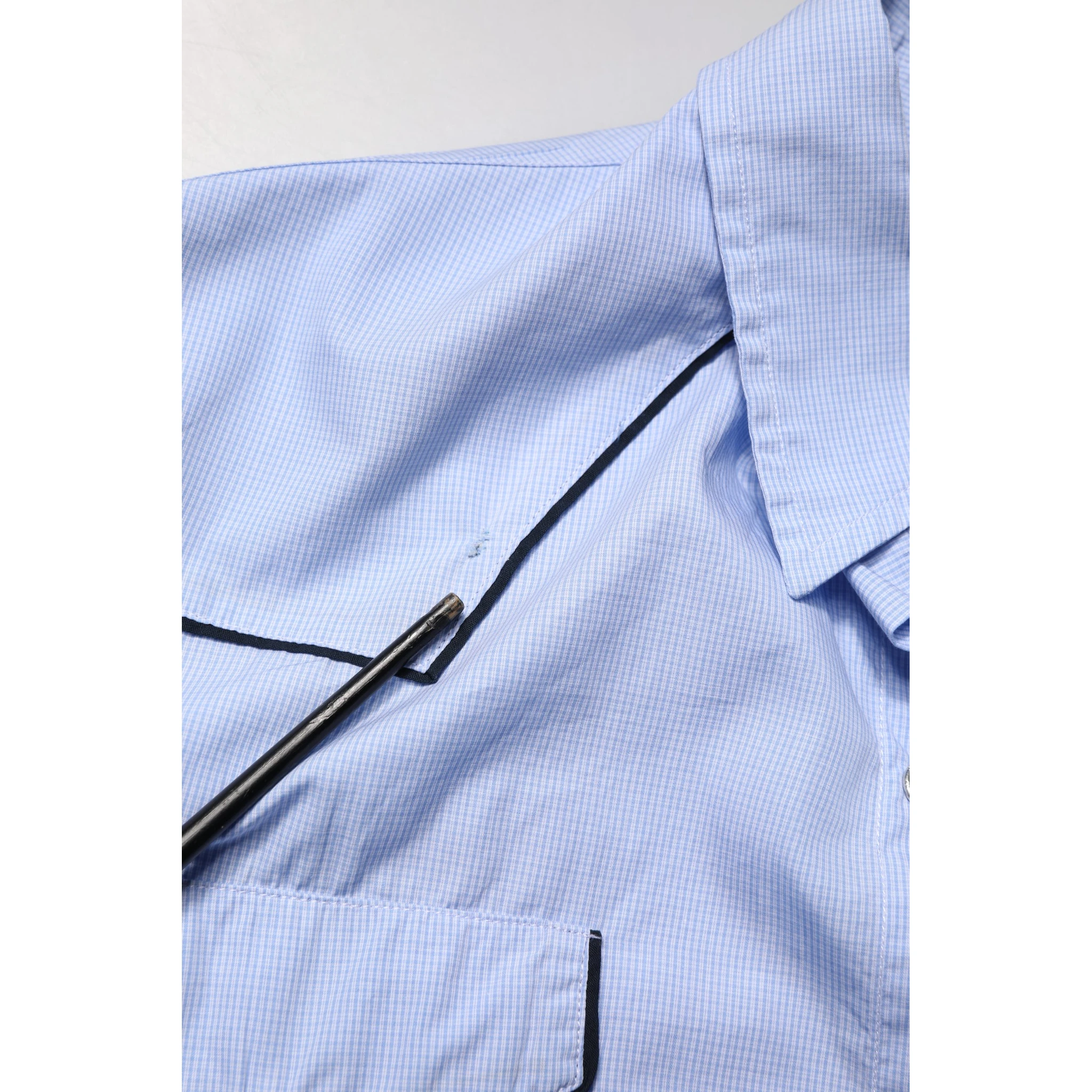 Light Blue Slim Fit Collared Long Sleeve Casual Shirt