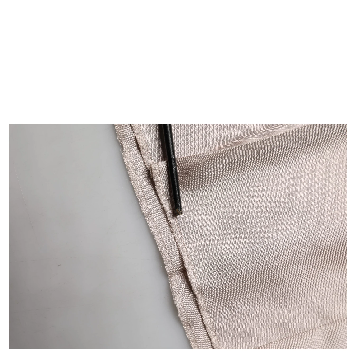 Beige Silk Straight Formal DressTrouser Pants