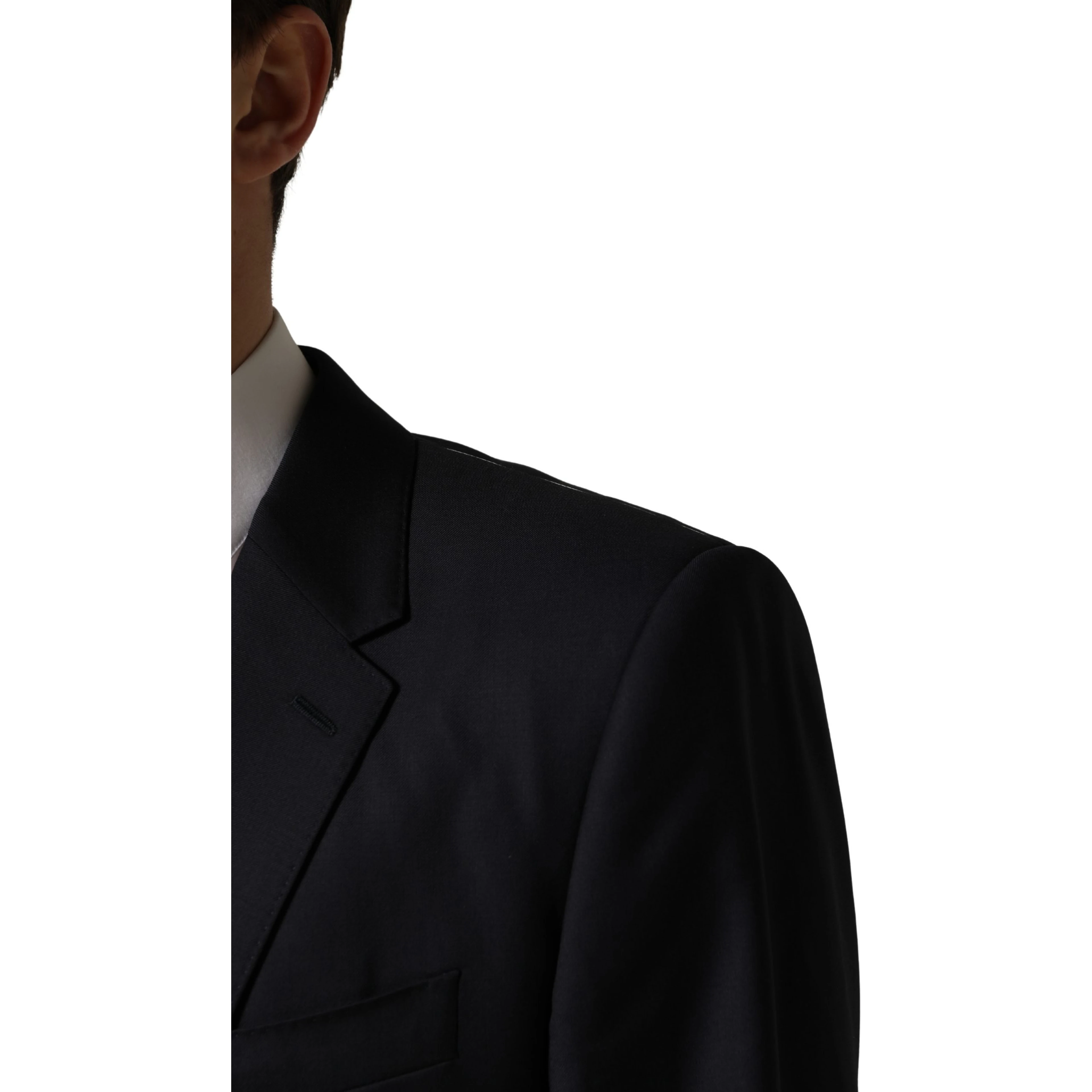 Black Wool Slim Fit Coat Men Jacket Blazer