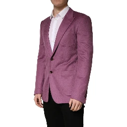 Purple Cashmere Slim Fit Coat Jacket Blazer