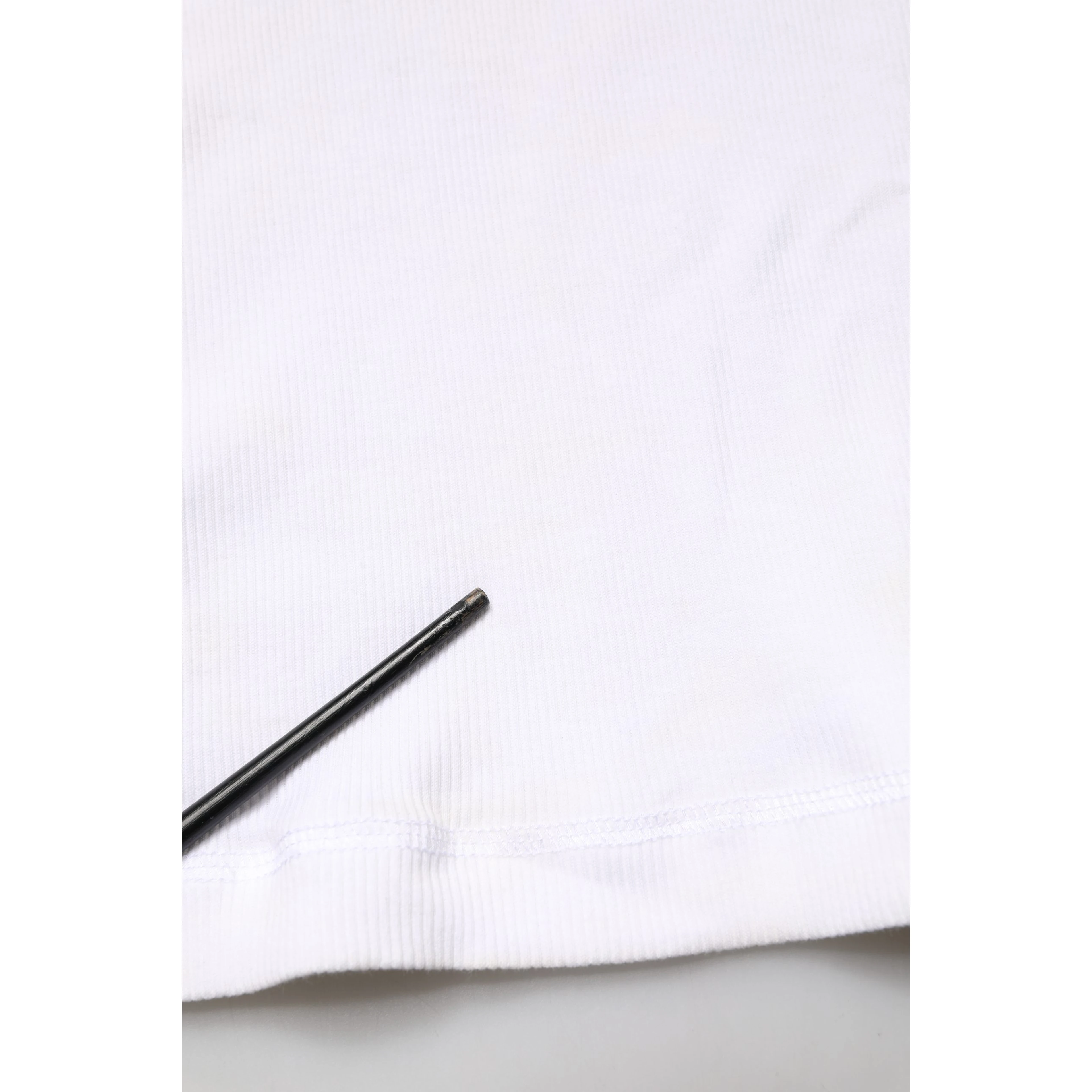 White Ribbed Cotton Sleeveless Tank T-shirt