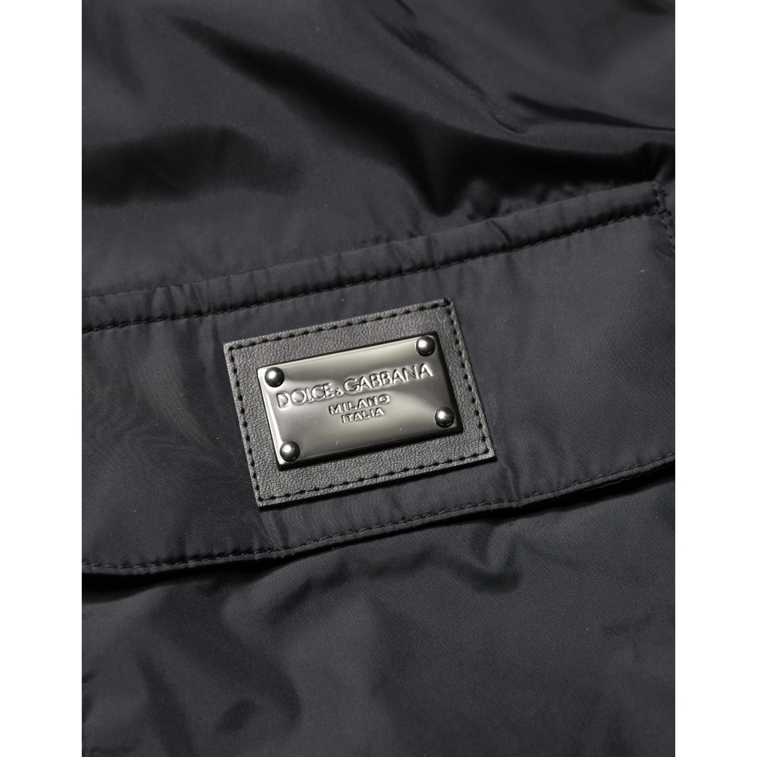 Black Logo Plaque Long Sleeves Shirt Jacket