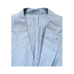 Light Blue Single Breasted Men Jacket Blazer