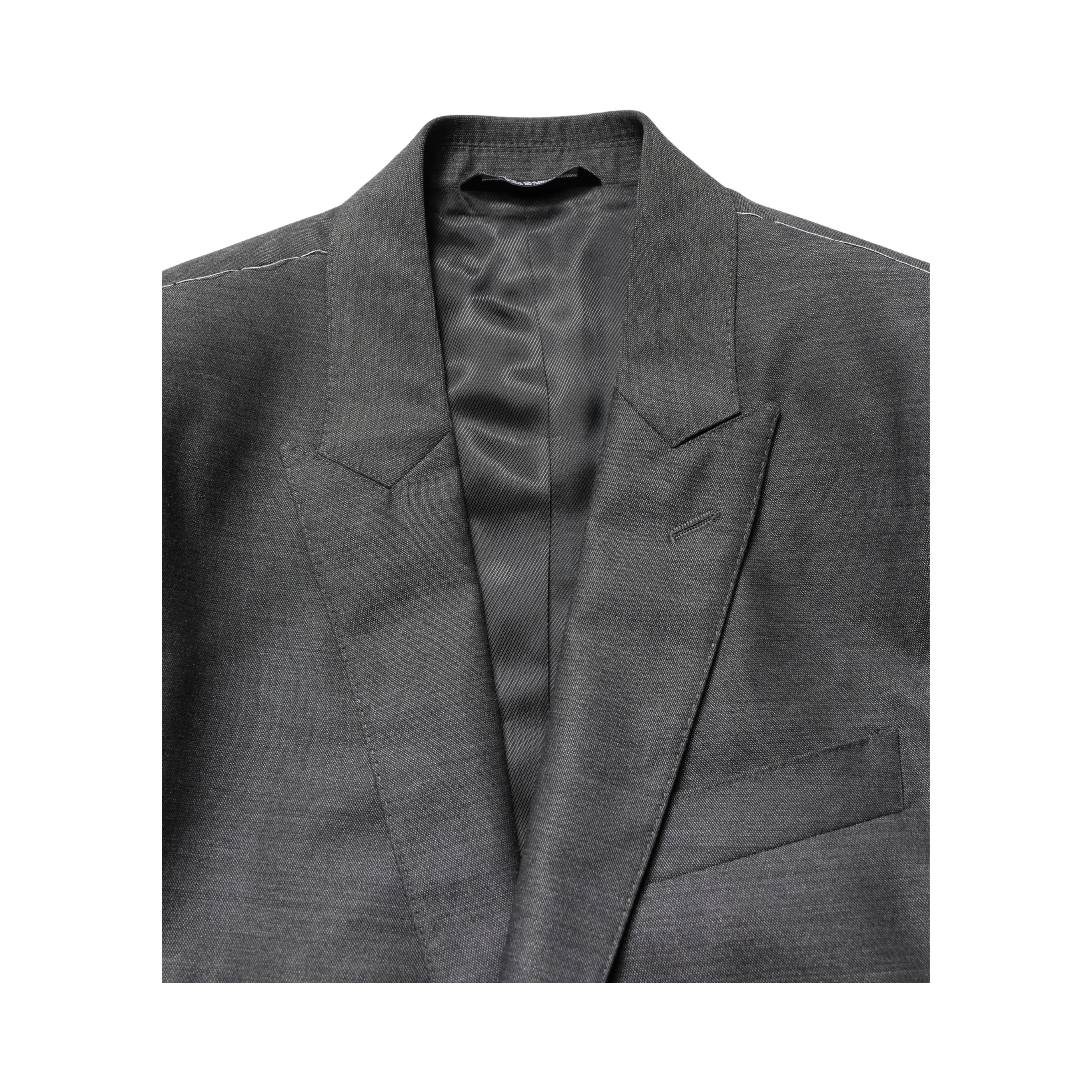 Dark Gray Wool Slim Fit Coat Jacket Blazer