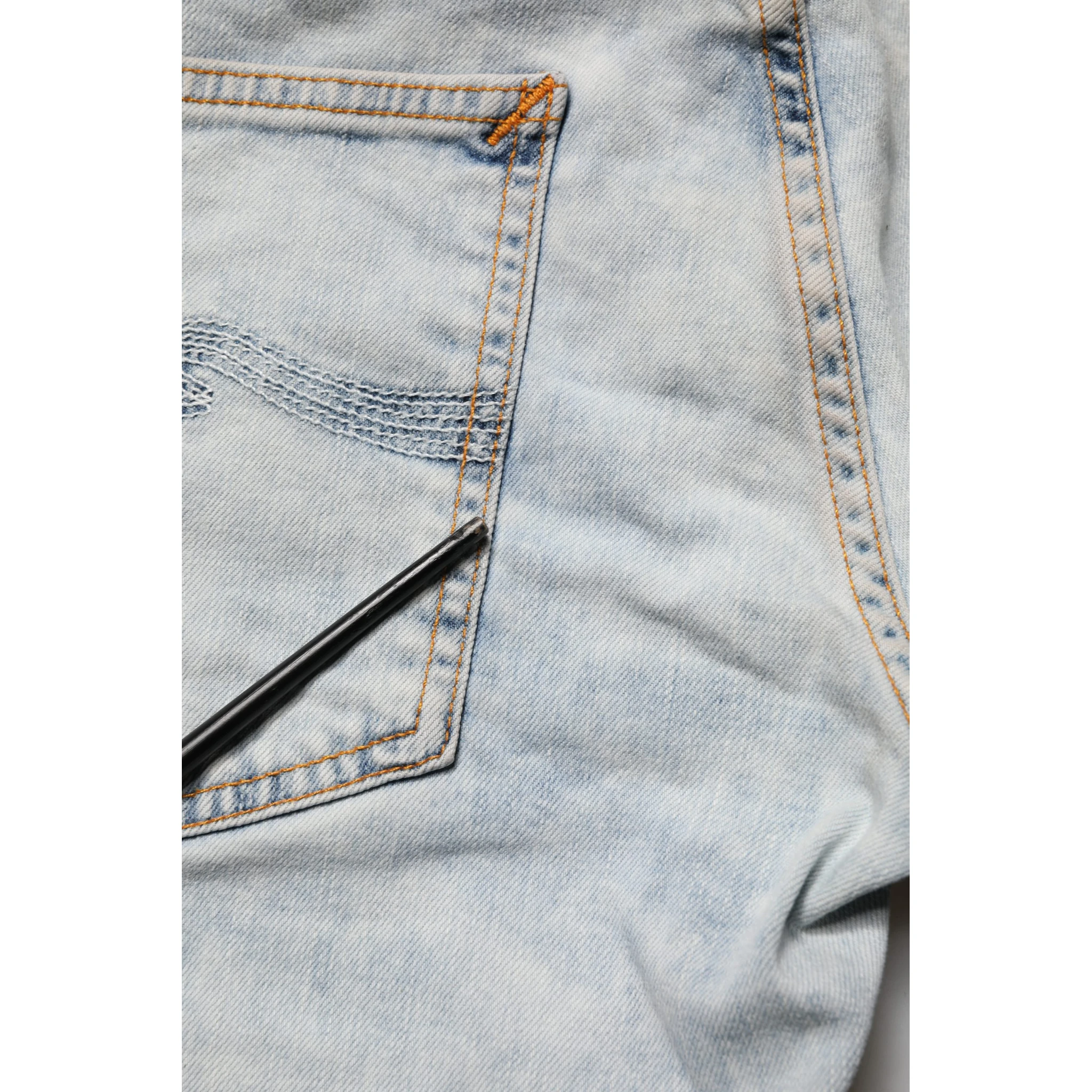 Light Blue Cotton Stretch Skinny Fit Men Denim Trouser JEANS