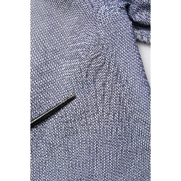 Dark Blue Cotton Long Sleeves Collared Dress Formal Shirt