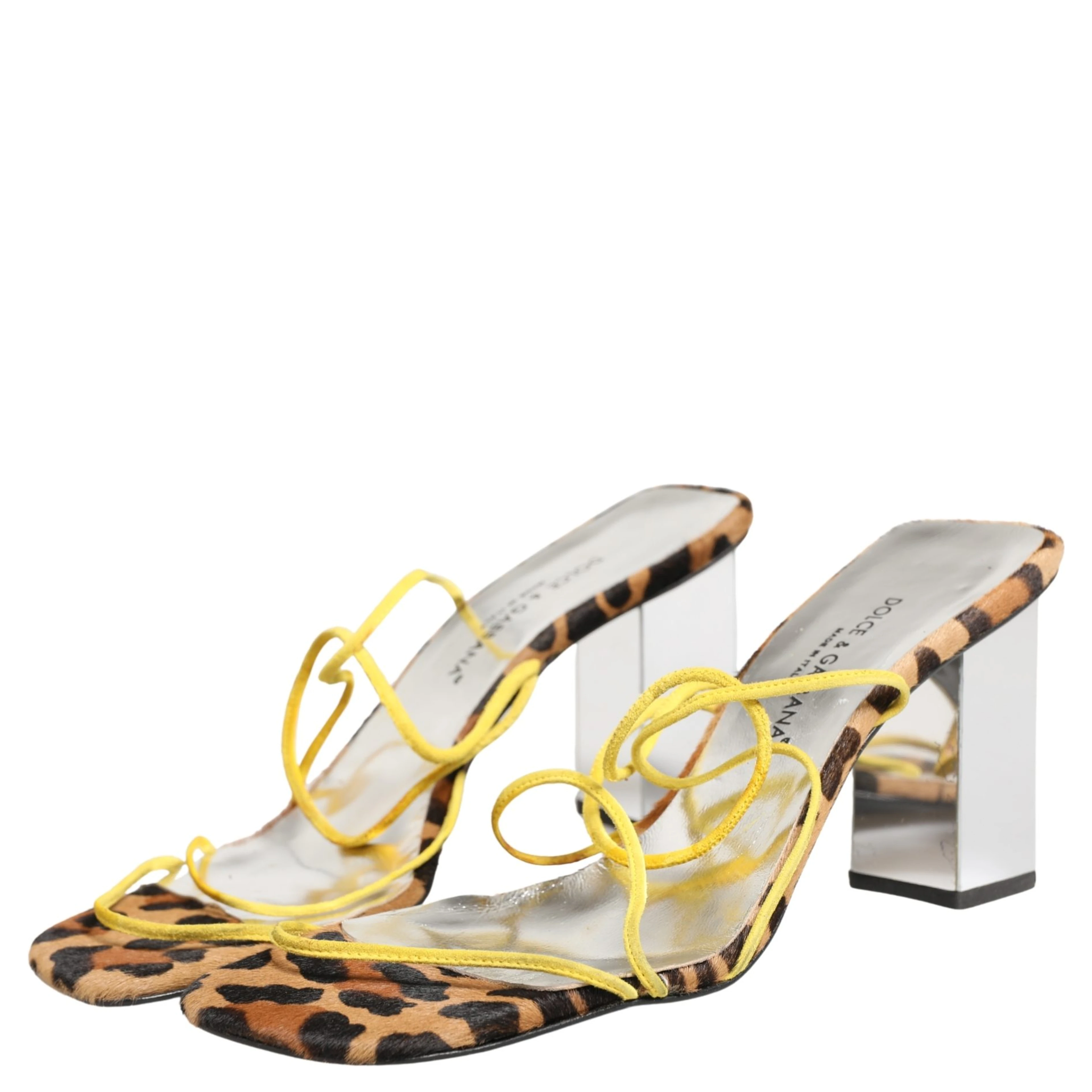 Multicolor Leather Block Heels Sandals Shoes