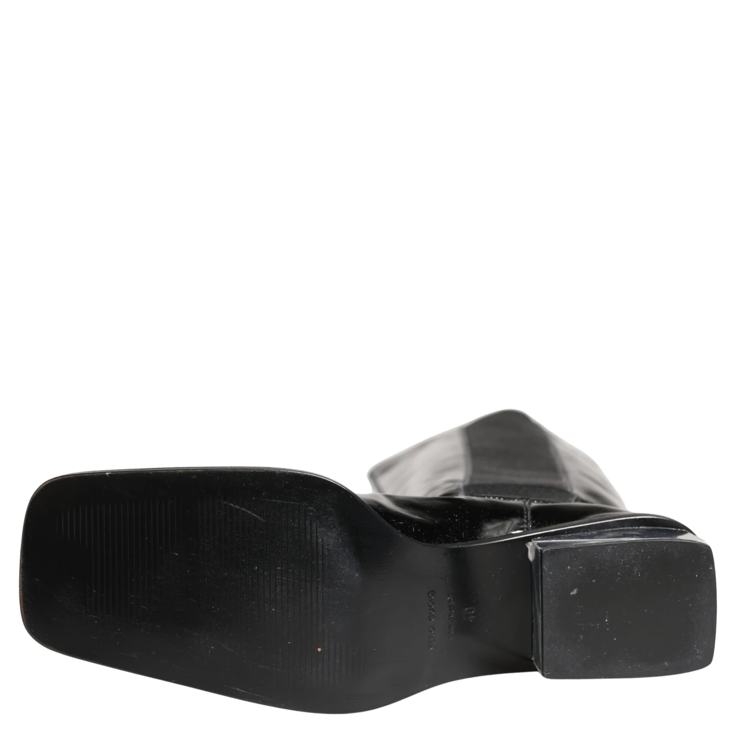 Black Patent Leather Knee High Boots Shoes