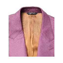 Purple Cashmere Slim Fit Coat Jacket Blazer