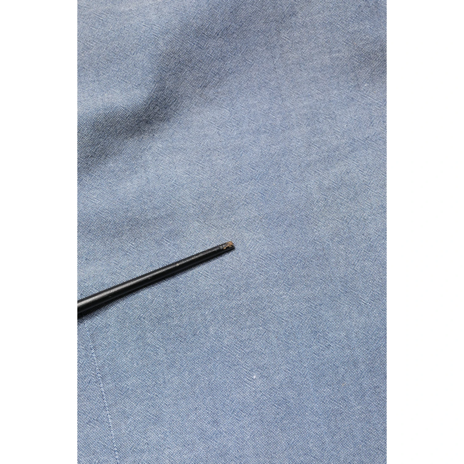 Dark Blue Slim Fit Collared Long Sleeve Denim Shirt