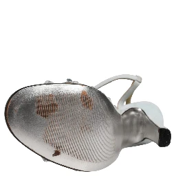 White Rhinestone High Heeled Sandals Shoes