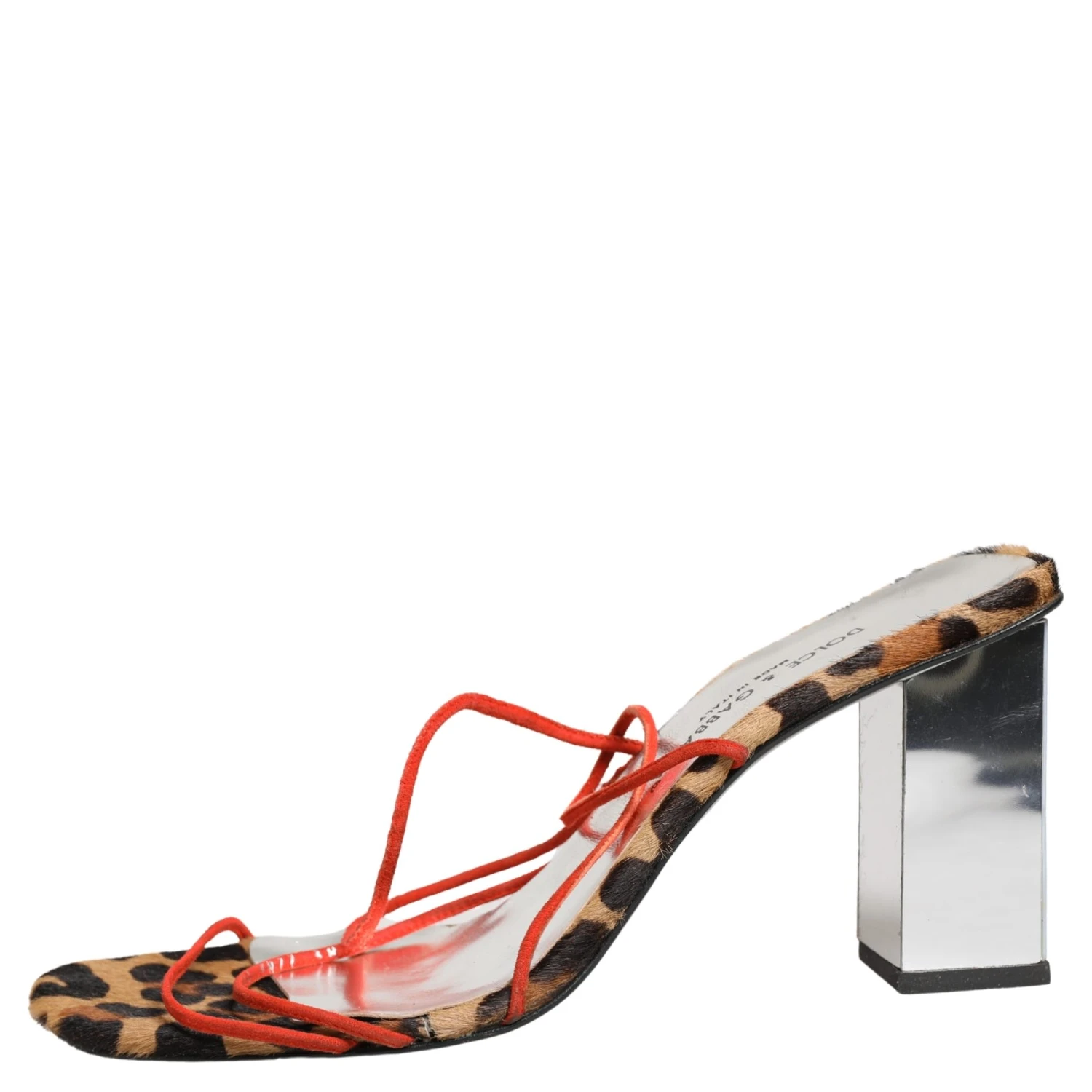 Multicolor Leather Block Heels Sandals Shoes