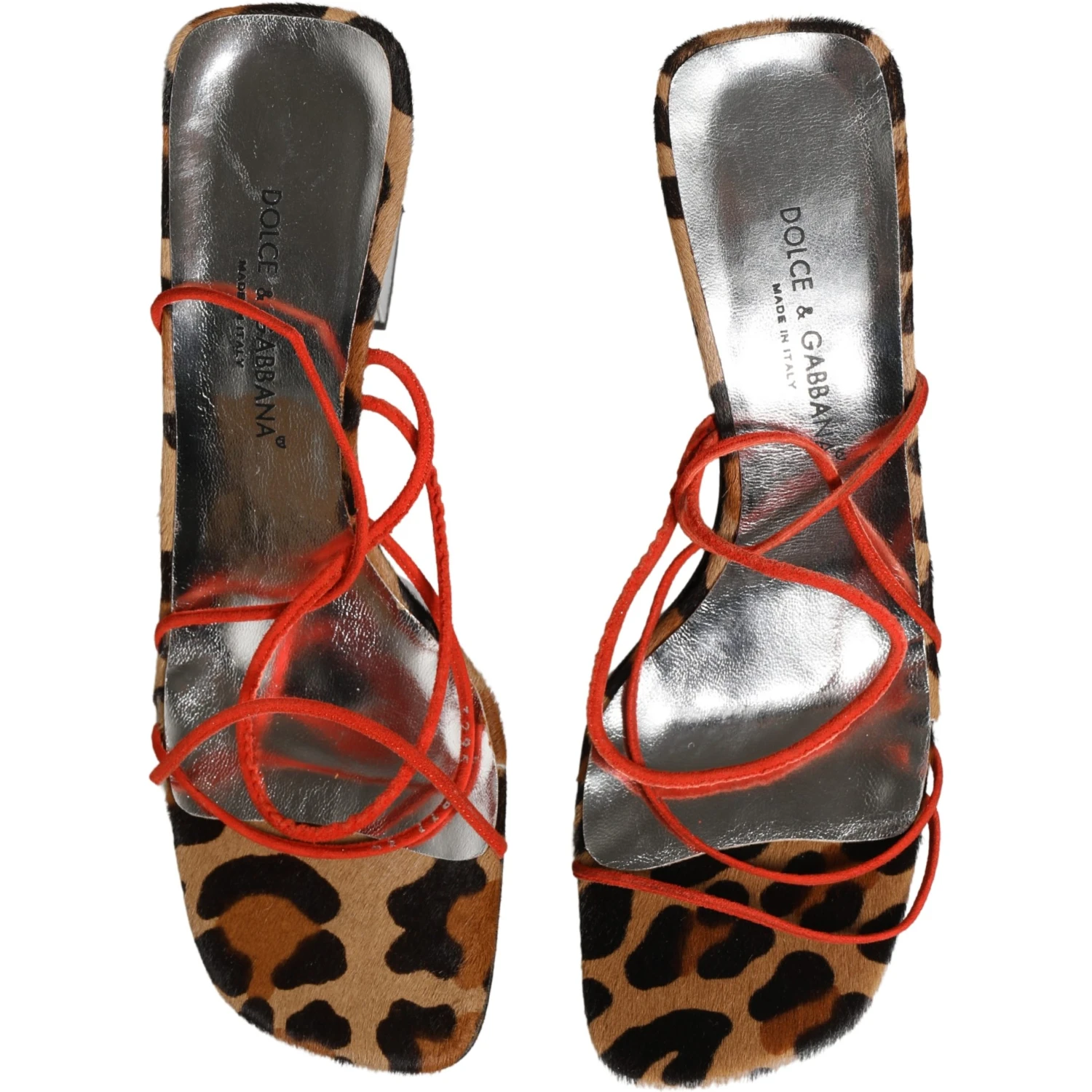 Multicolor Leather Block Heels Sandals Shoes