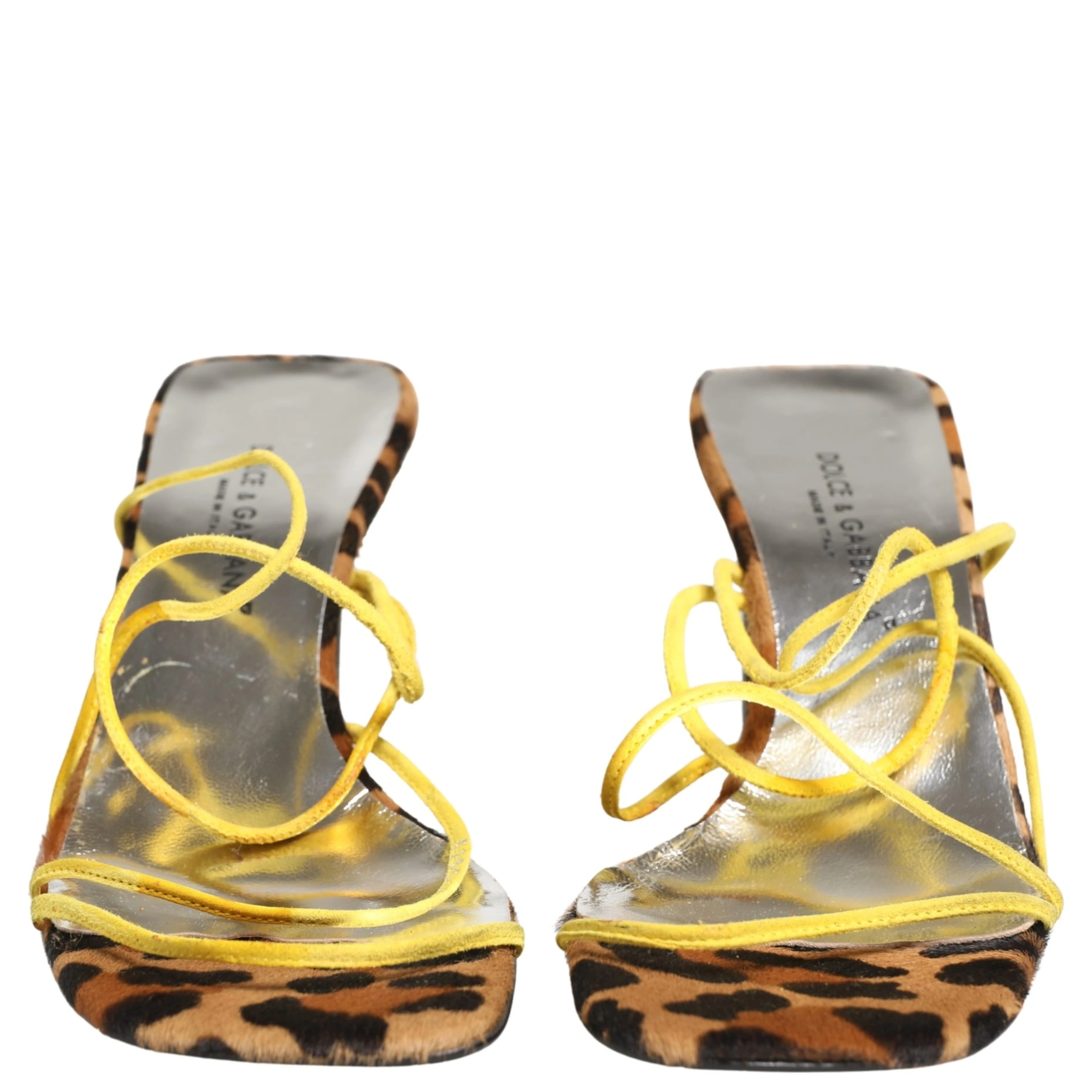 Multicolor Leather Block Heels Sandals Shoes