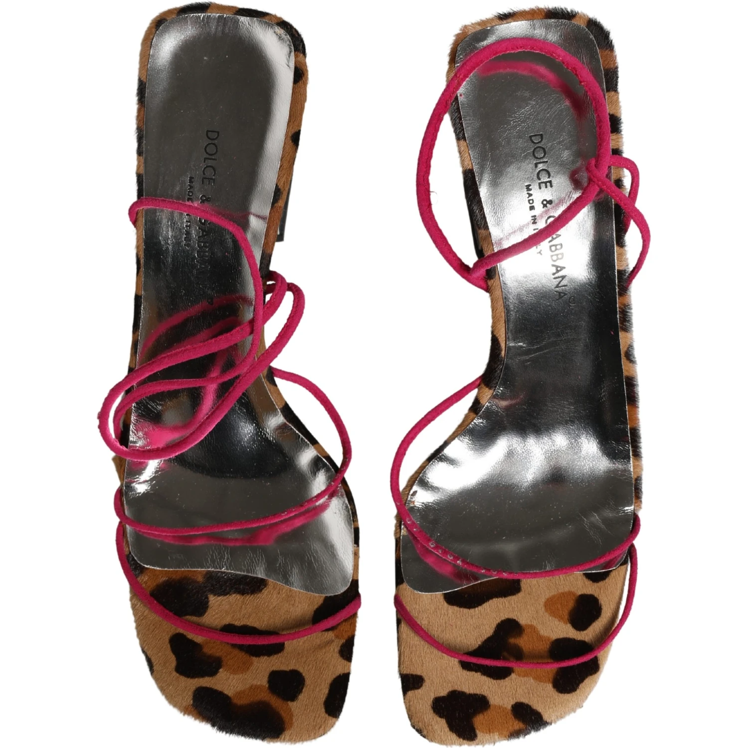 Multicolor Leather Block Heels Sandals Shoes