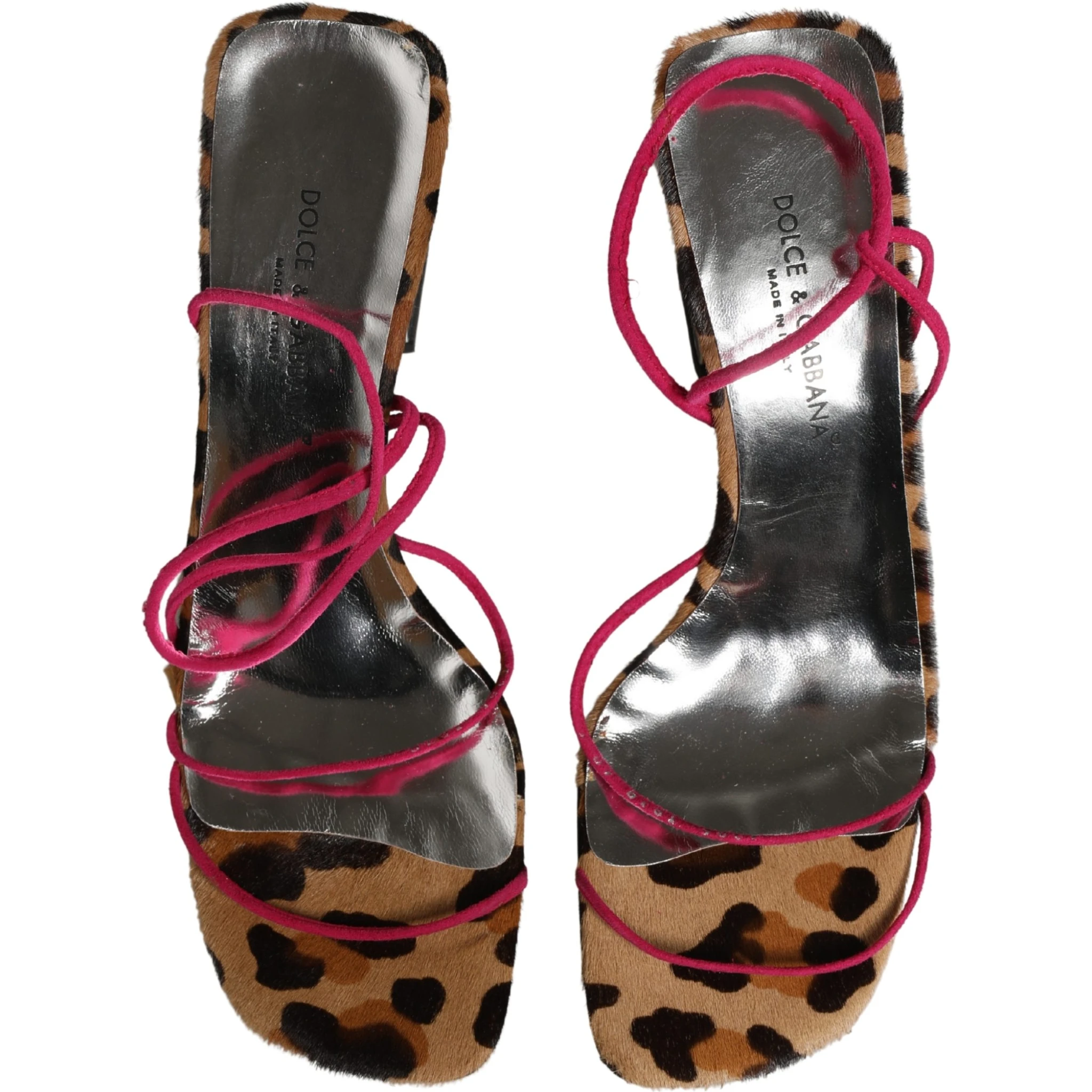 Multicolor Leather Block Heels Sandals Shoes