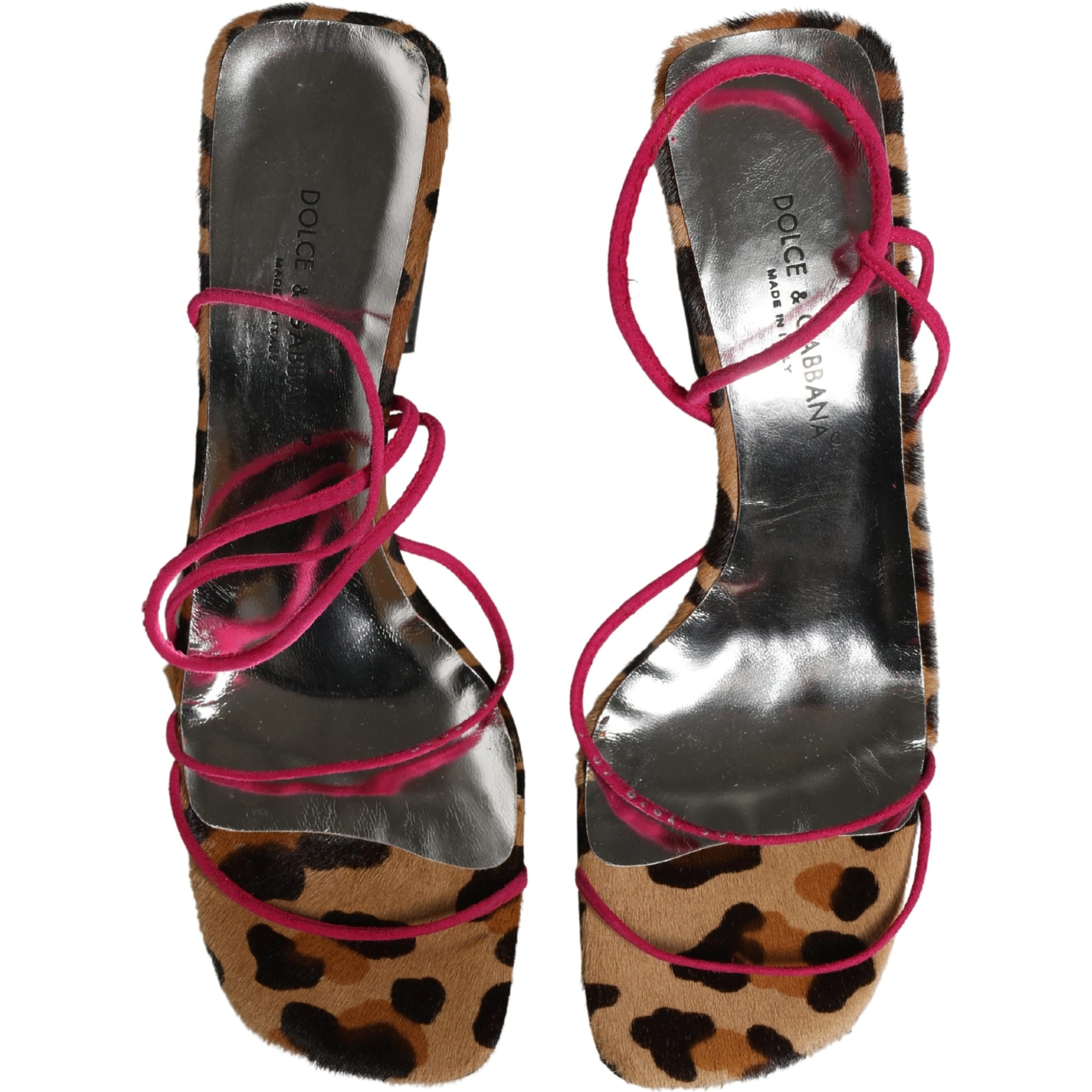 Multicolor Leather Block Heels Sandals Shoes