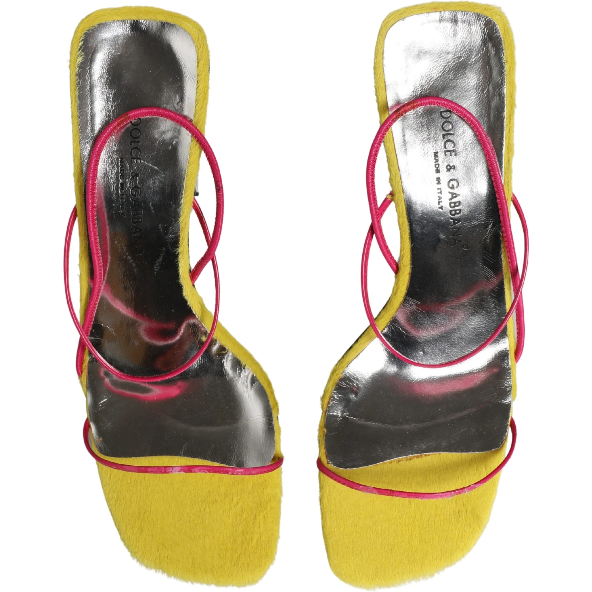 Multicolor Leather Block Heels Sandals Shoes