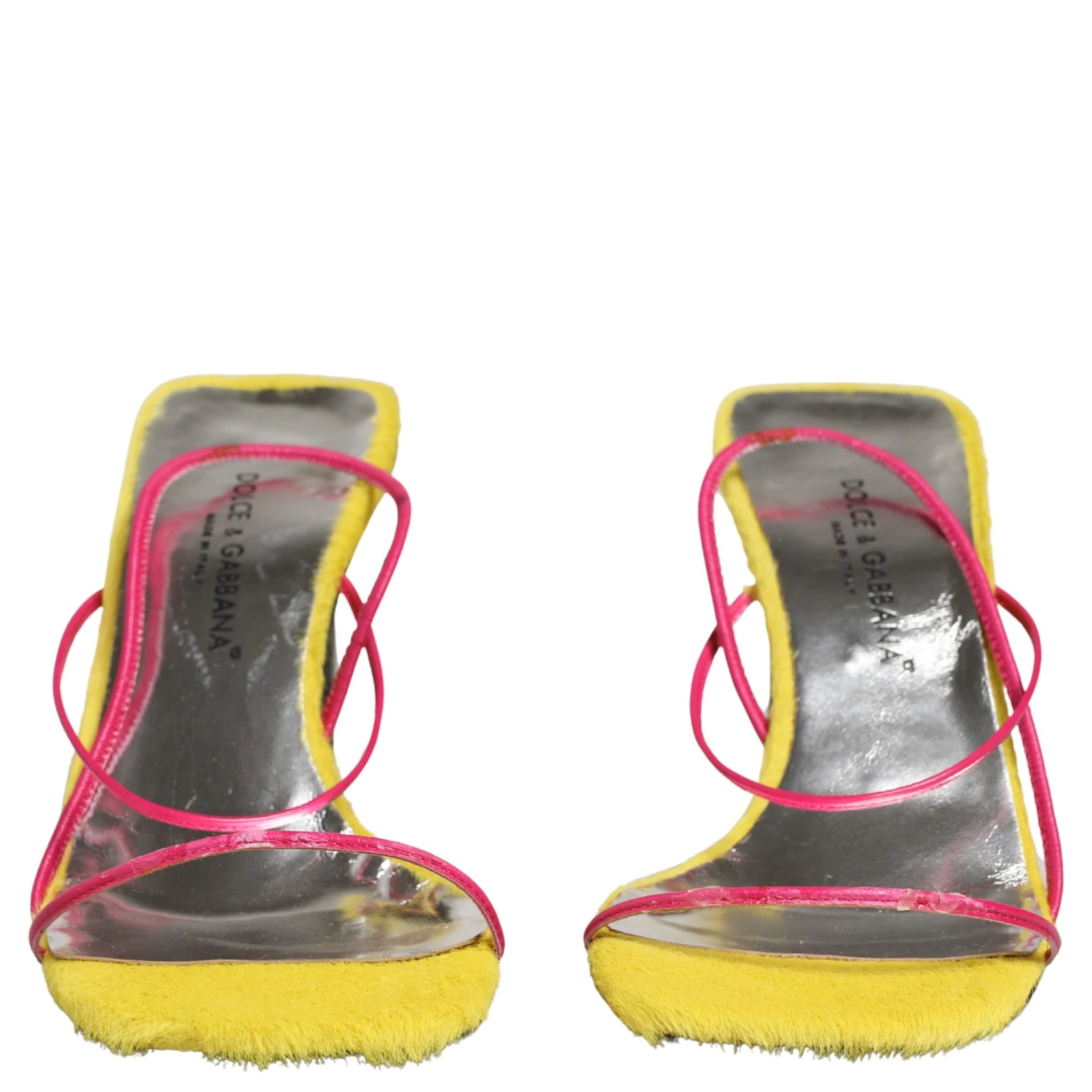 Multicolor Leather Block Heels Sandals Shoes