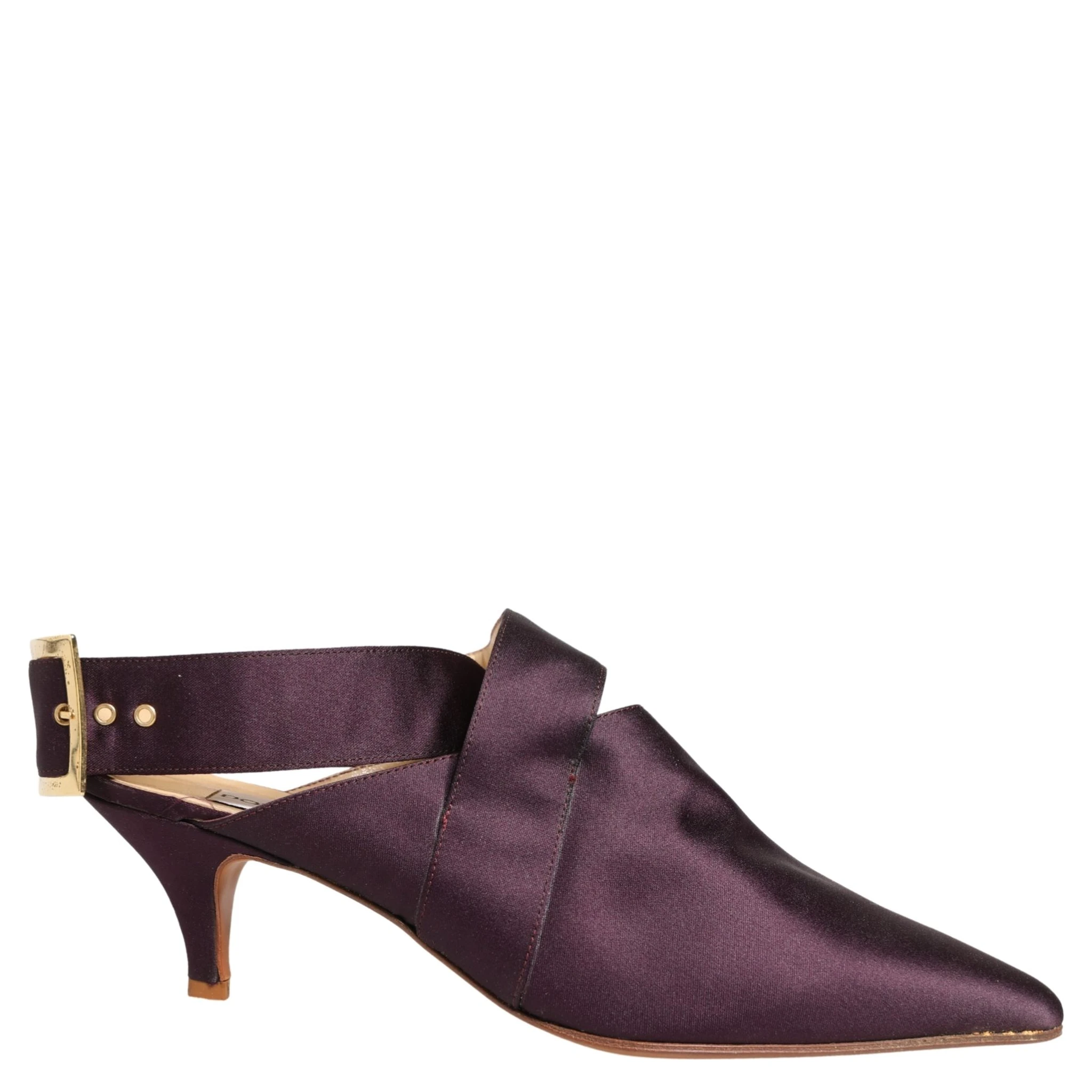 Purple Satin Sandals Shoes