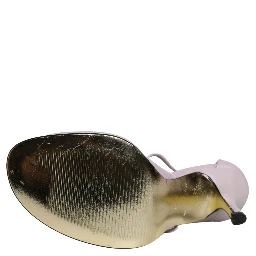 Purple Leather Open Toe Heels Pumps Shoes