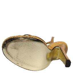 Brown Braided Ankle Strap Heels Sandals Shoes