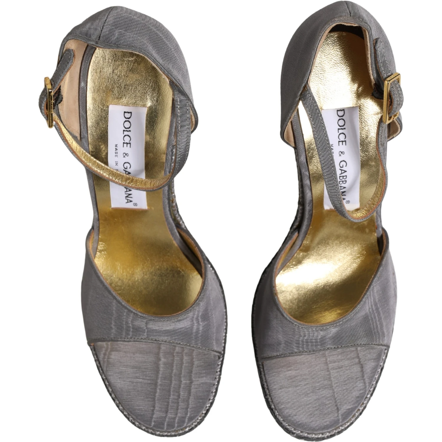 Gray High Heeled Sandals Ankle Strap Shoes