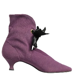 Purple Mid Calf Boots Shoes