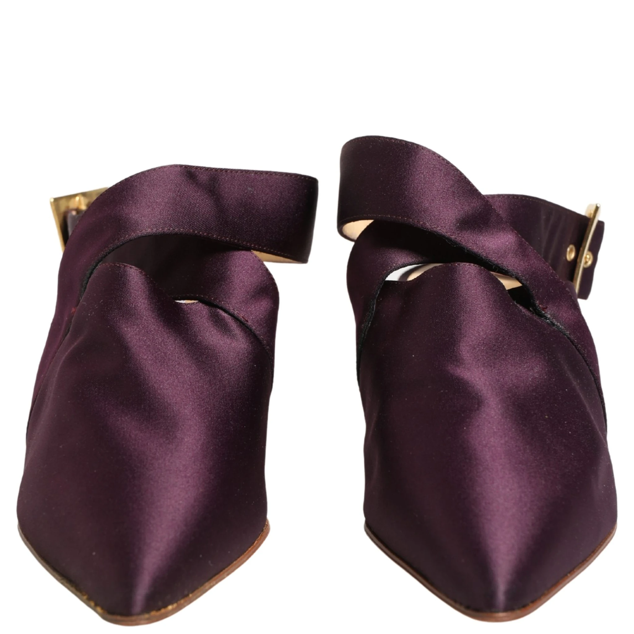 Purple Satin Sandals Shoes