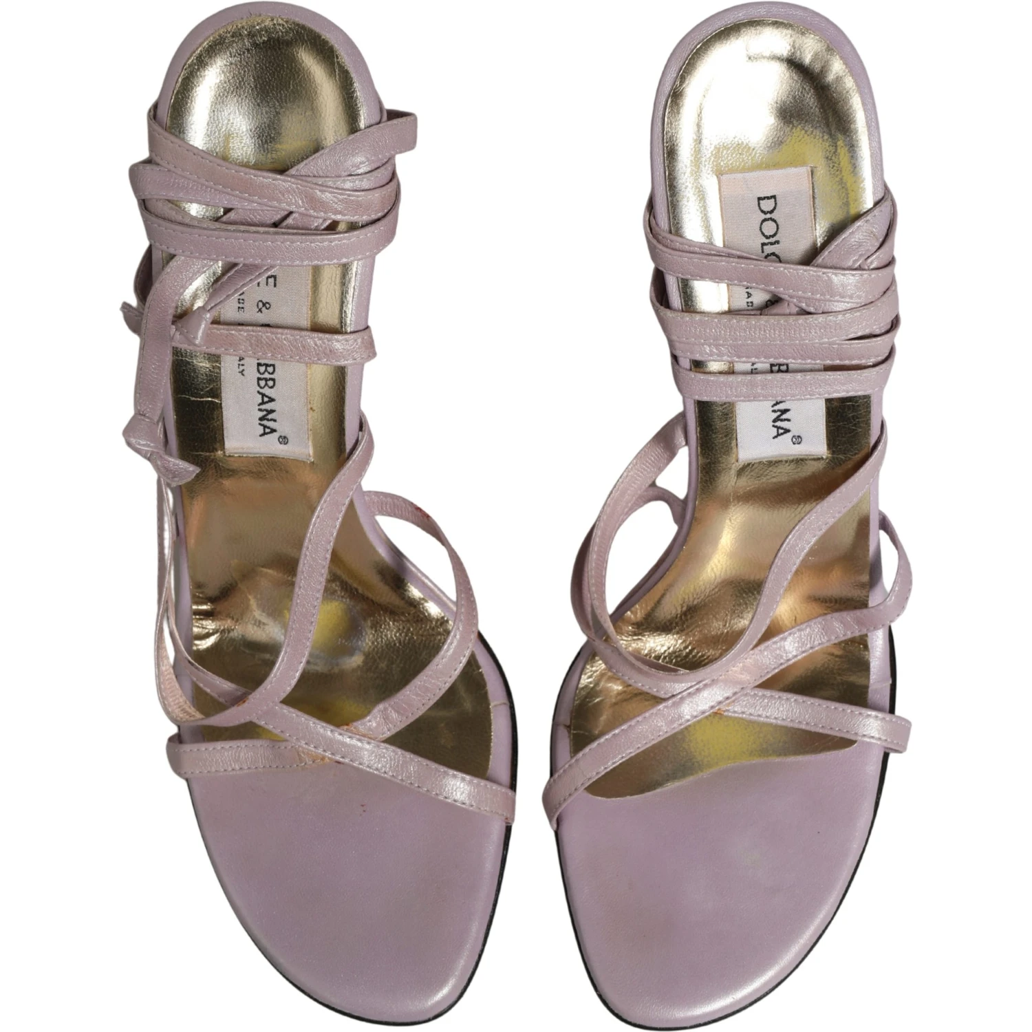 Purple Leather Wedge Heels Sandals Shoes