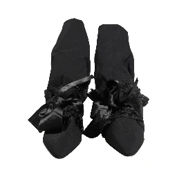 Black Suede Mid Calf Boots Shoes