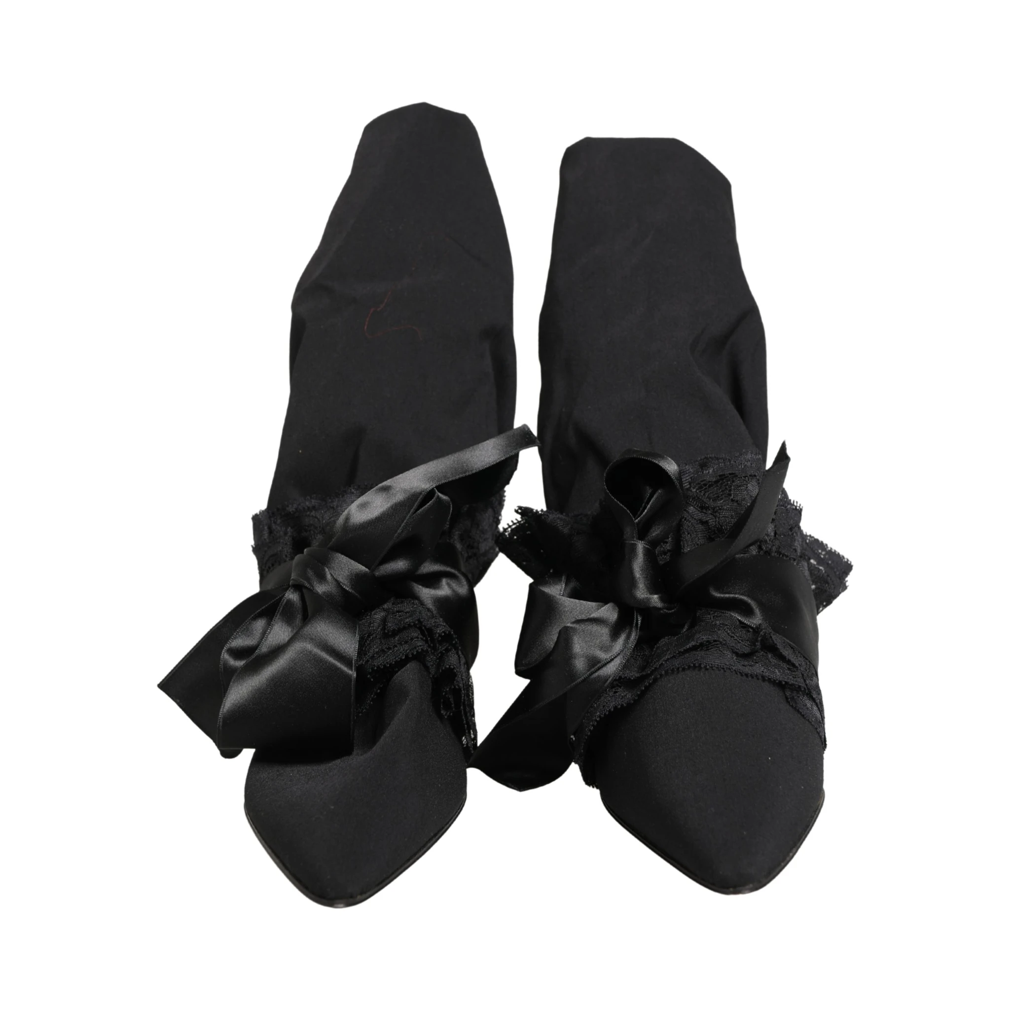 Black Suede Mid Calf Boots Shoes