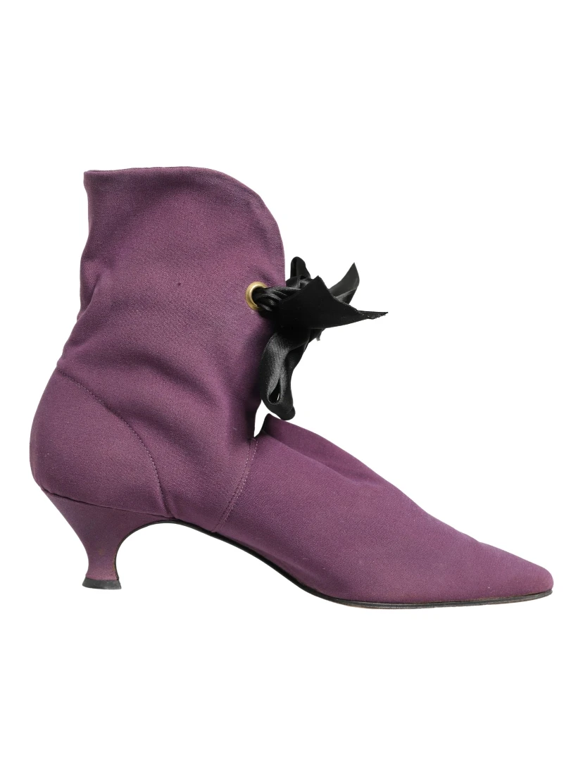 Purple Mid Calf Boots Shoes