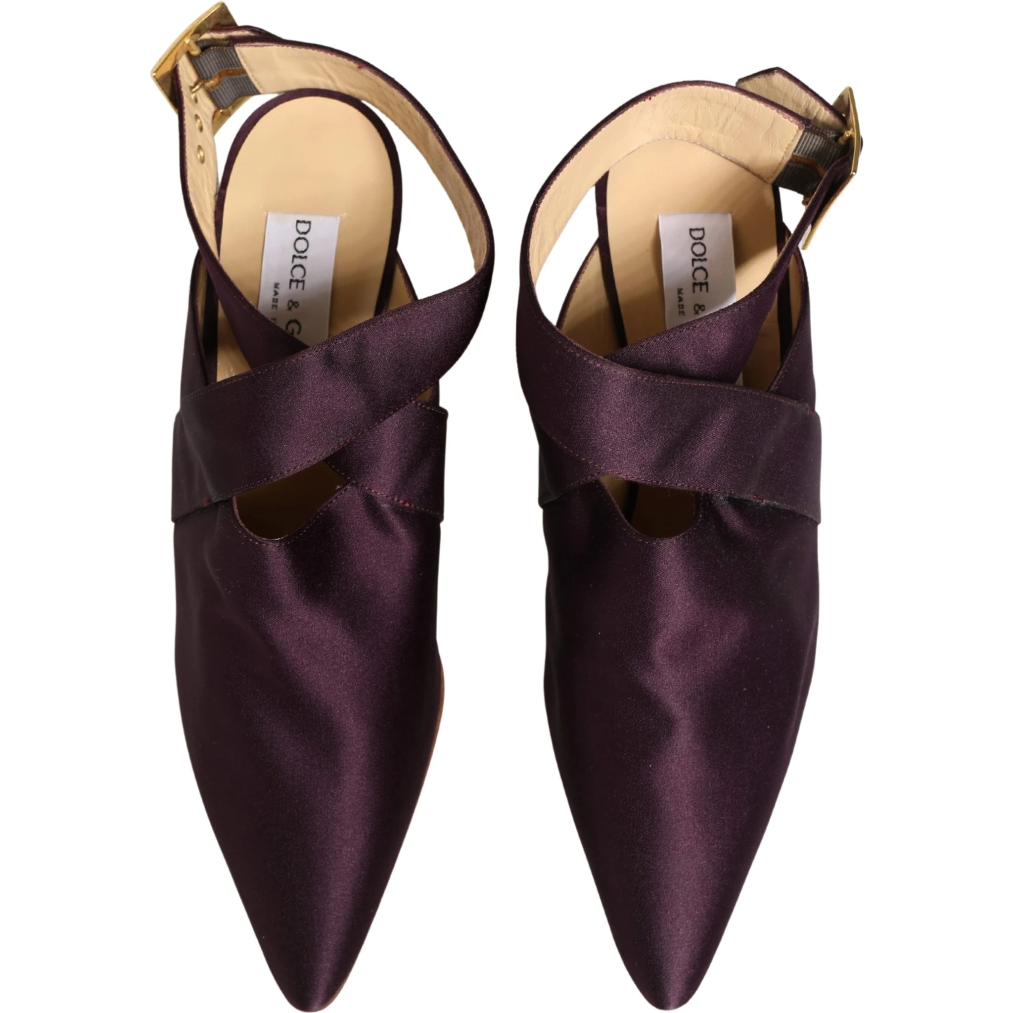 Purple Satin Sandals Shoes