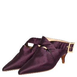 Purple Satin Sandals Shoes
