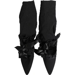 Black Suede Mid Calf Boots Shoes
