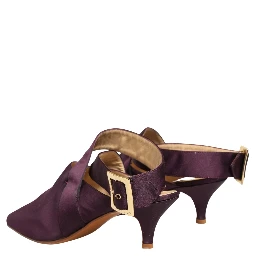 Purple Satin Sandals Shoes