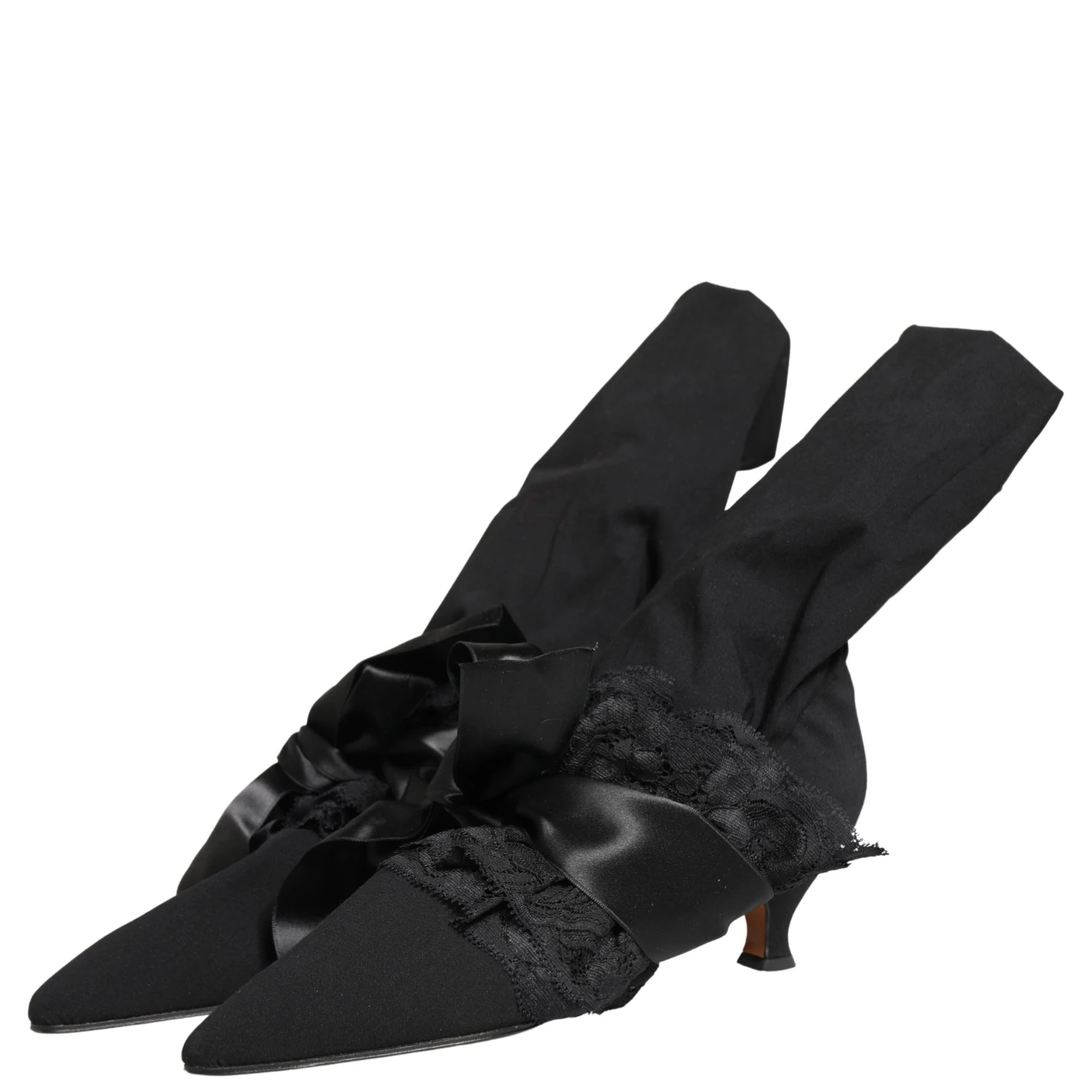 Black Suede Mid Calf Boots Shoes